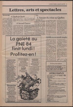Le Soleil de Colombie, August 31, 1984, page 11