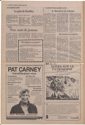 Le Soleil de Colombie, August 31, 1984, page 4