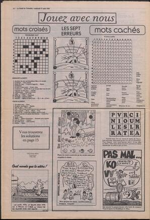 Le Soleil de Colombie, August 17, 1984, page 14