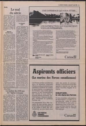 Le Soleil de Colombie, August 17, 1984, page 13