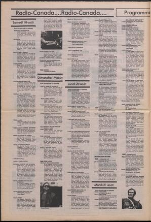 Le Soleil de Colombie, August 17, 1984, page 6