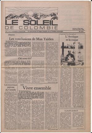 Le Soleil de Colombie, July 6, 1984, page 1