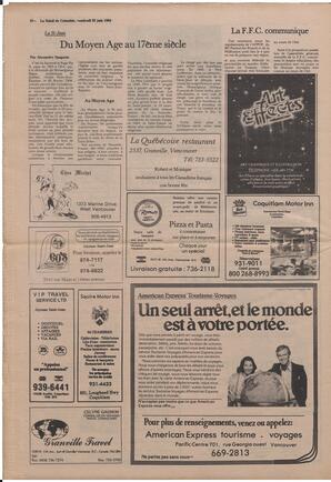 Le Soleil de Colombie, June 22, 1984, page 18