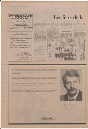 Le Soleil de Colombie, June 22, 1984, page 16