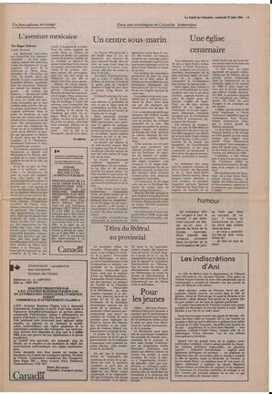 Le Soleil de Colombie, June 15, 1984, page 5