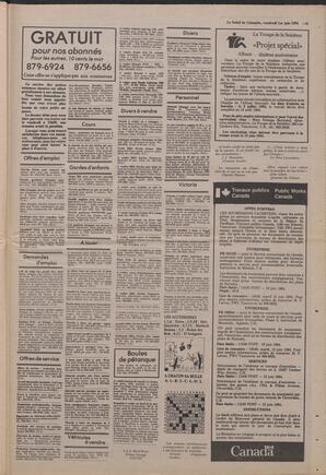 Le Soleil de Colombie, June 1, 1984, page 15