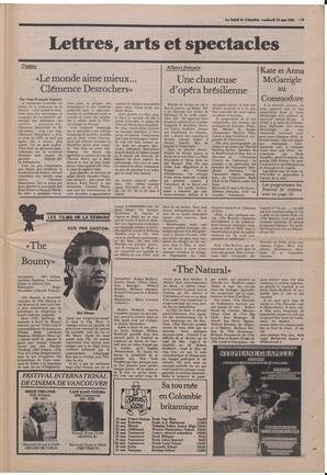 Le Soleil de Colombie, May 18, 1984, page 13