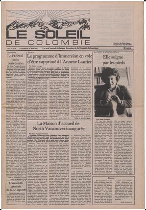 Le Soleil de Colombie, May 18, 1984, page 1