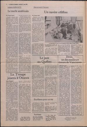 Le Soleil de Colombie, May 11, 1984, page 6