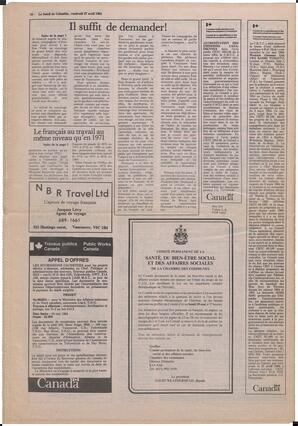 Le Soleil de Colombie, April 27, 1984, page 16