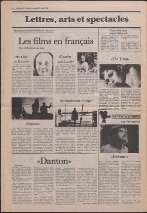 Le Soleil de Colombie, April 27, 1984, page 12