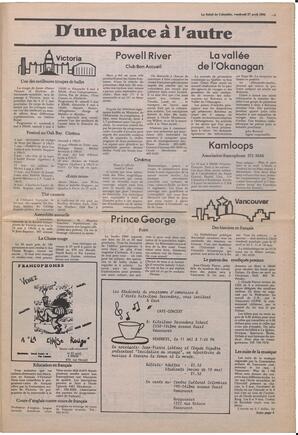 Le Soleil de Colombie, April 27, 1984, page 3
