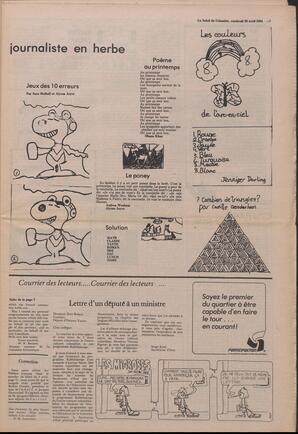 Le Soleil de Colombie, April 20, 1984, page 7