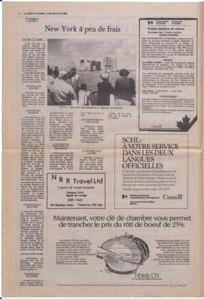 Le Soleil de Colombie, April 6, 1984, page 4