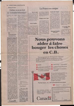 Le Soleil de Colombie, March 23, 1984, page 28