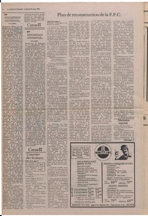 Le Soleil de Colombie, March 16, 1984, page 6