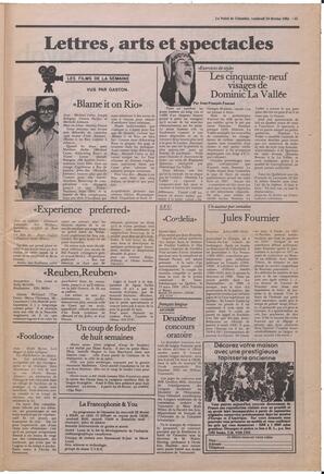 Le Soleil de Colombie, February 24, 1984, page 15
