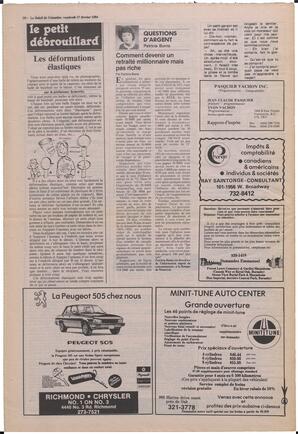 Le Soleil de Colombie, February 17, 1984, page 16
