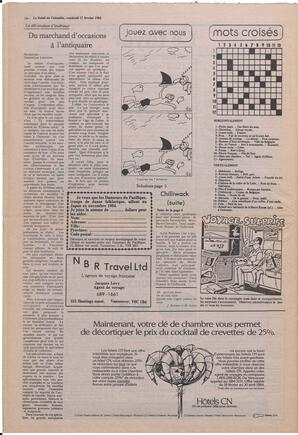 Le Soleil de Colombie, February 17, 1984, page 14