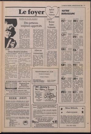 Le Soleil de Colombie, February 10, 1984, page 17