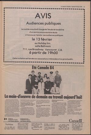 Le Soleil de Colombie, February 10, 1984, page 13
