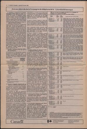 Le Soleil de Colombie, February 10, 1984, page 8