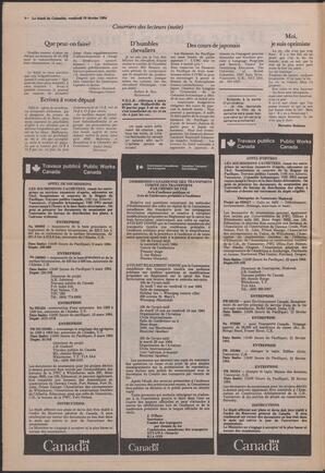 Le Soleil de Colombie, February 10, 1984, page 4
