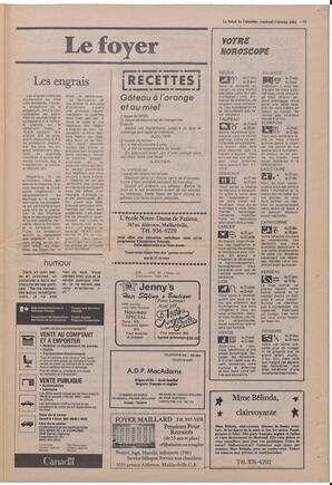Le Soleil de Colombie, February 3, 1984, page 13