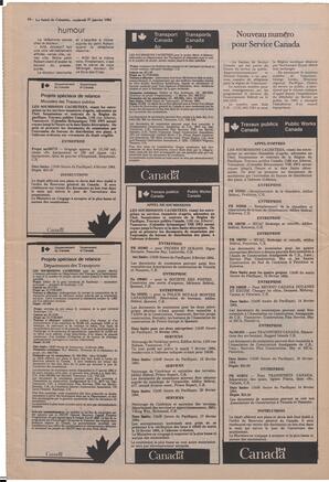 Le Soleil de Colombie, January 27, 1984, page 16