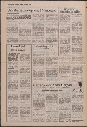 Le Soleil de Colombie, January 27, 1984, page 6