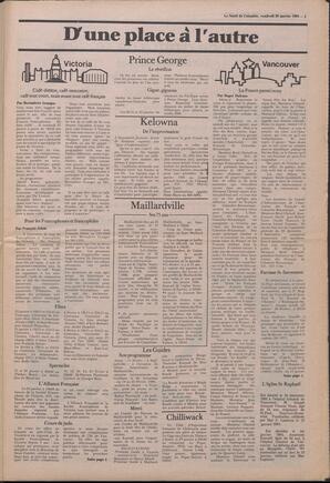 Le Soleil de Colombie, January 20, 1984, page 3