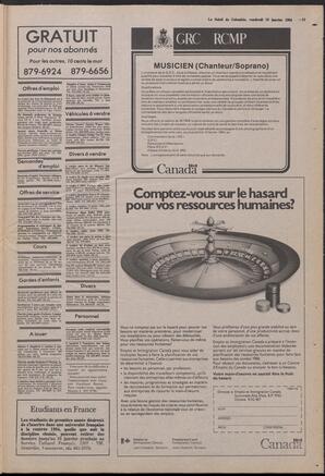 Le Soleil de Colombie, January 13, 1984, page 15