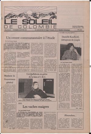 Le Soleil de Colombie, January 13, 1984, page 1