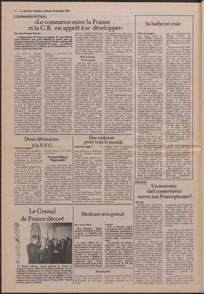 Le Soleil de Colombie, December 16, 1983, page 4