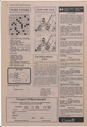 Le Soleil de Colombie, December 2, 1983, page 14