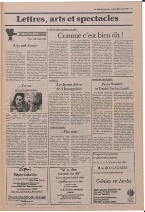 Le Soleil de Colombie, December 2, 1983, page 11