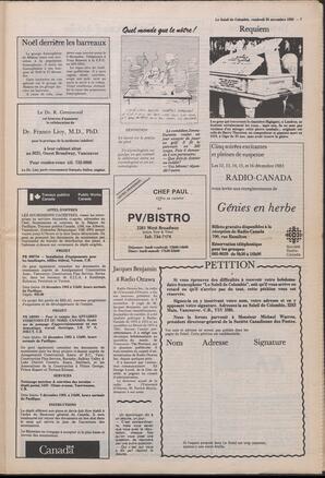 Le Soleil de Colombie, November 25, 1983, page 7