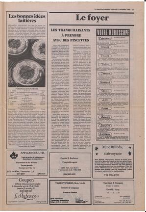 Le Soleil de Colombie, November 11, 1983, page 17
