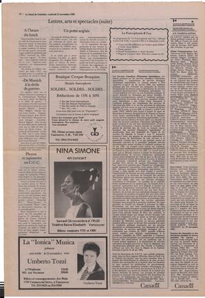 Le Soleil de Colombie, November 11, 1983, page 16