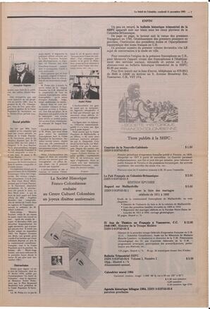 Le Soleil de Colombie, November 11, 1983, page 7