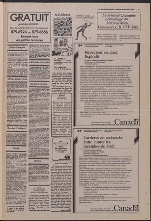 Le Soleil de Colombie, November 4, 1983, page 19