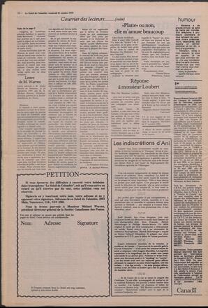 Le Soleil de Colombie, October 21, 1983, page 16