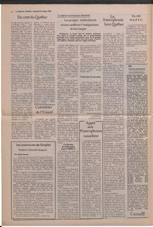Le Soleil de Colombie, October 21, 1983, page 6