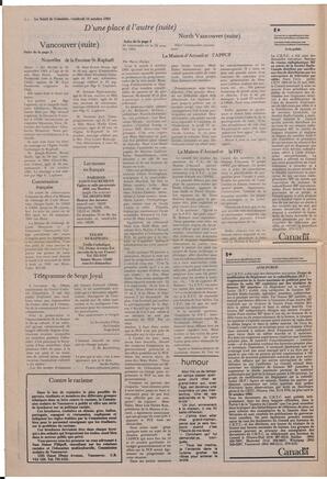 Le Soleil de Colombie, October 14, 1983, page 6