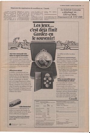 Le Soleil de Colombie, October 14, 1983, page 5