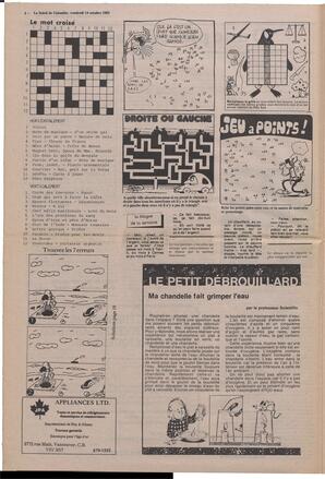 Le Soleil de Colombie, October 14, 1983, page 4