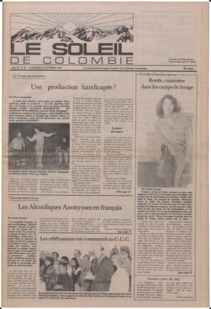 Le Soleil de Colombie, October 14, 1983, page 1