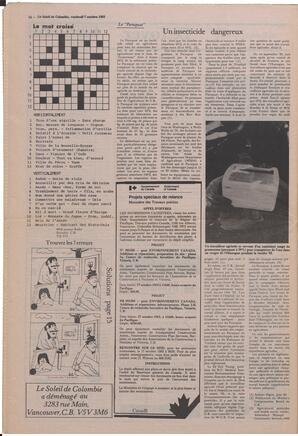 Le Soleil de Colombie, October 7, 1983, page 14