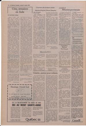Le Soleil de Colombie, October 7, 1983, page 12