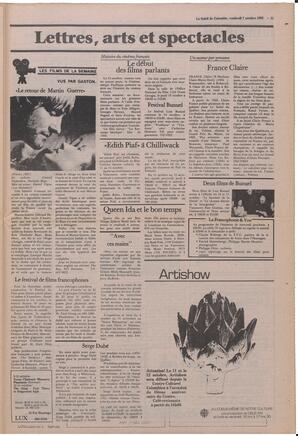 Le Soleil de Colombie, October 7, 1983, page 11